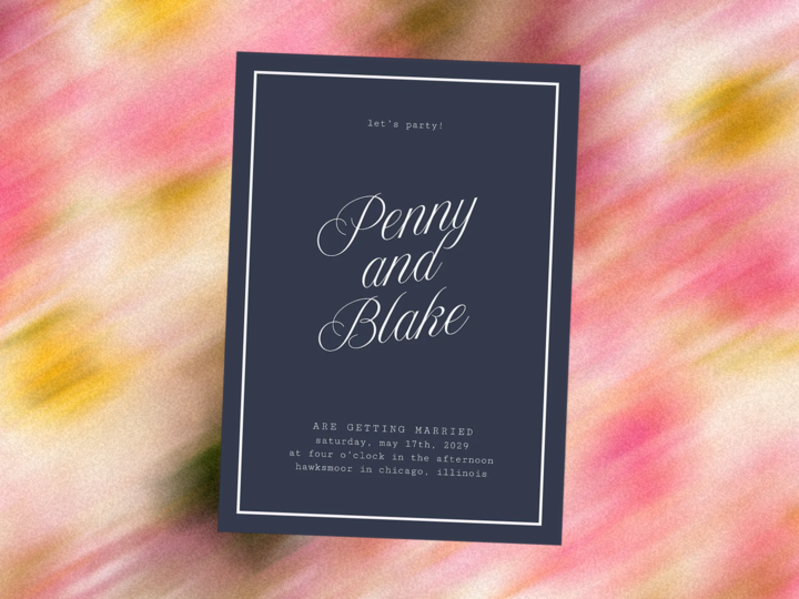 Graphic design of invitations in mailbox ready to be sent
