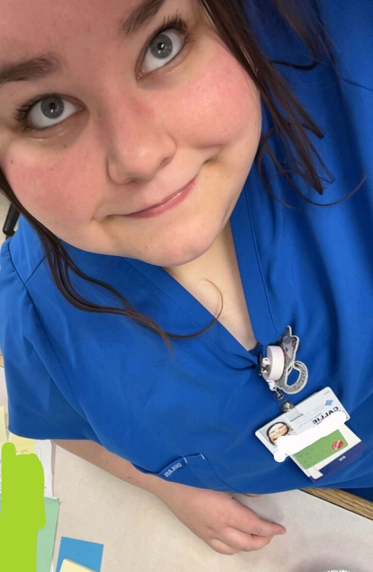 Callie started a new job as a medical rehab nurse!