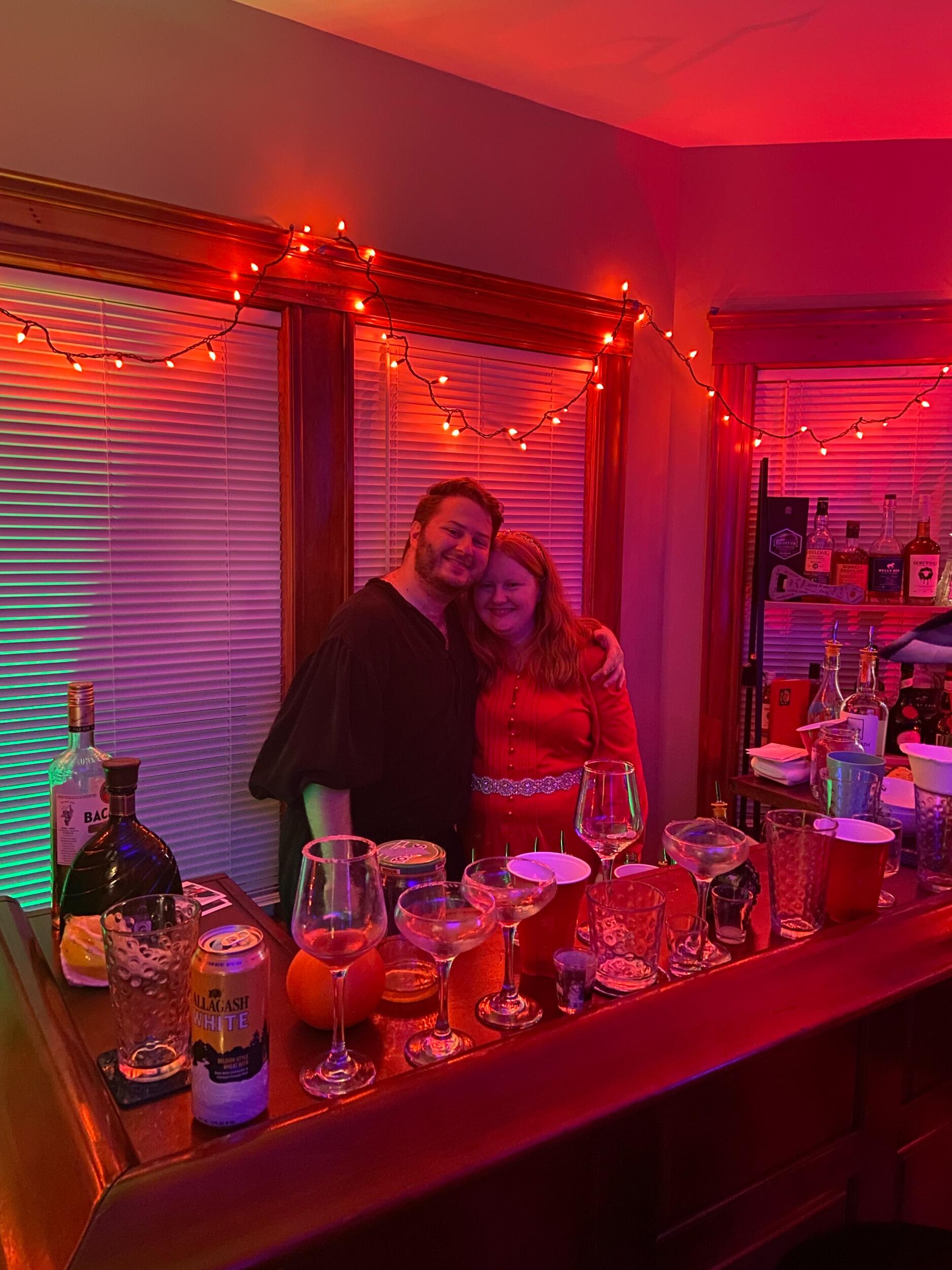 Zack and Maddie's first Halloween party in their new apartment dressed as Buttercup and Westley.