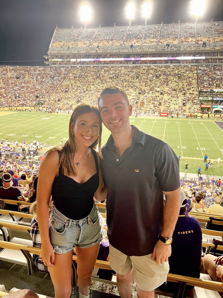 Our first picture together--LSU Game