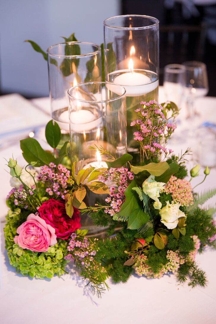 GardenInspired Floating Candle Centerpieces