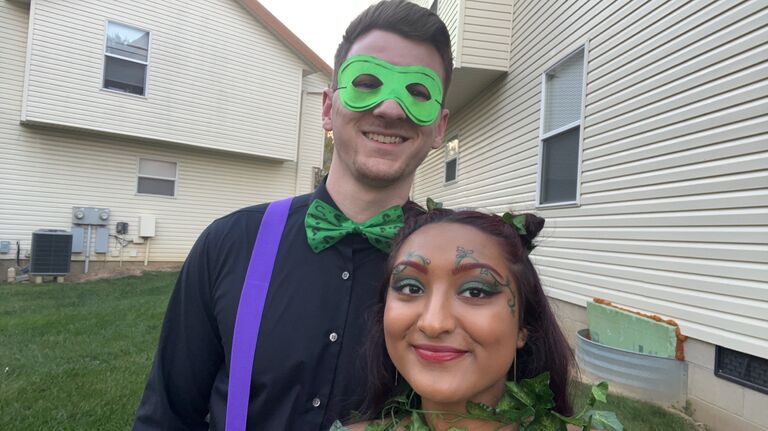 Matching Batman themed costumes!