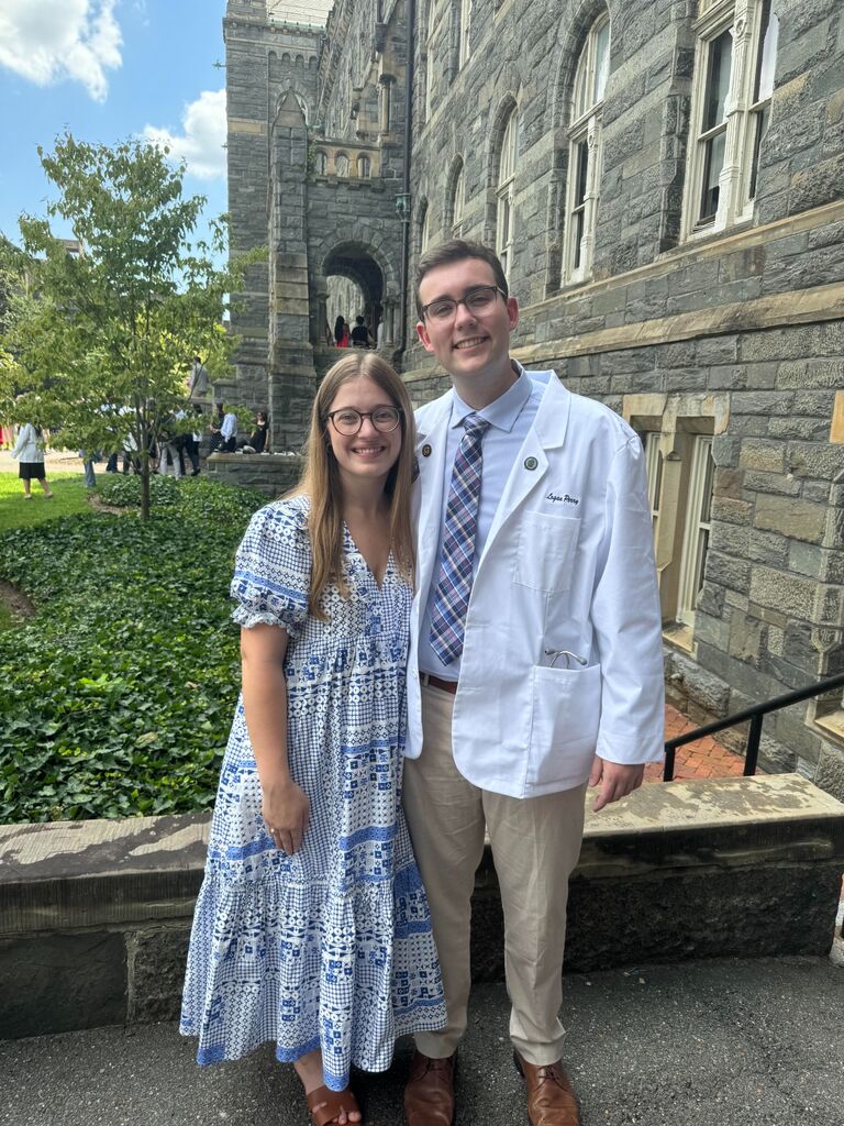 In August, Logan received his white coat and began his journey towards an MD PhD at Georgetown University. Allison graduated with her M.E. in Civil Engineering from TAMU in December.