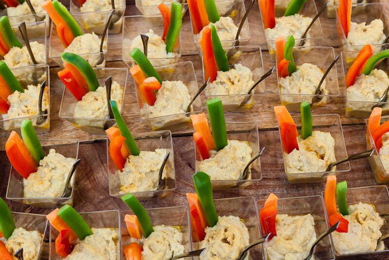 Vegetable Cups and Hummus