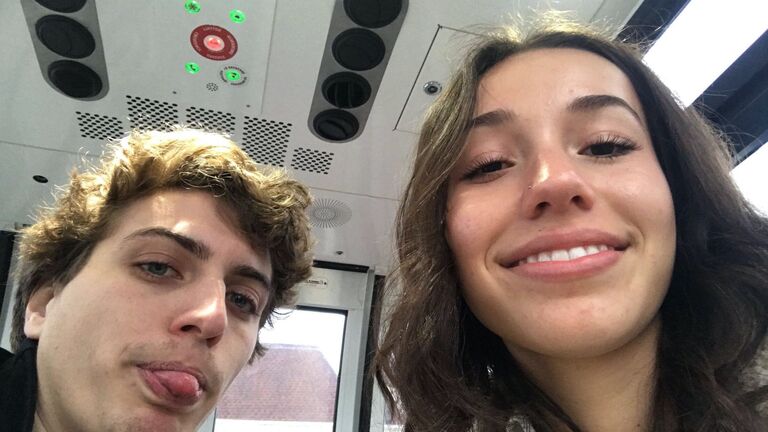 On their first date, Grace and Jacques spent a day exploring downtown Atlanta together. As you can see by the picture, they already felt like best friends. 