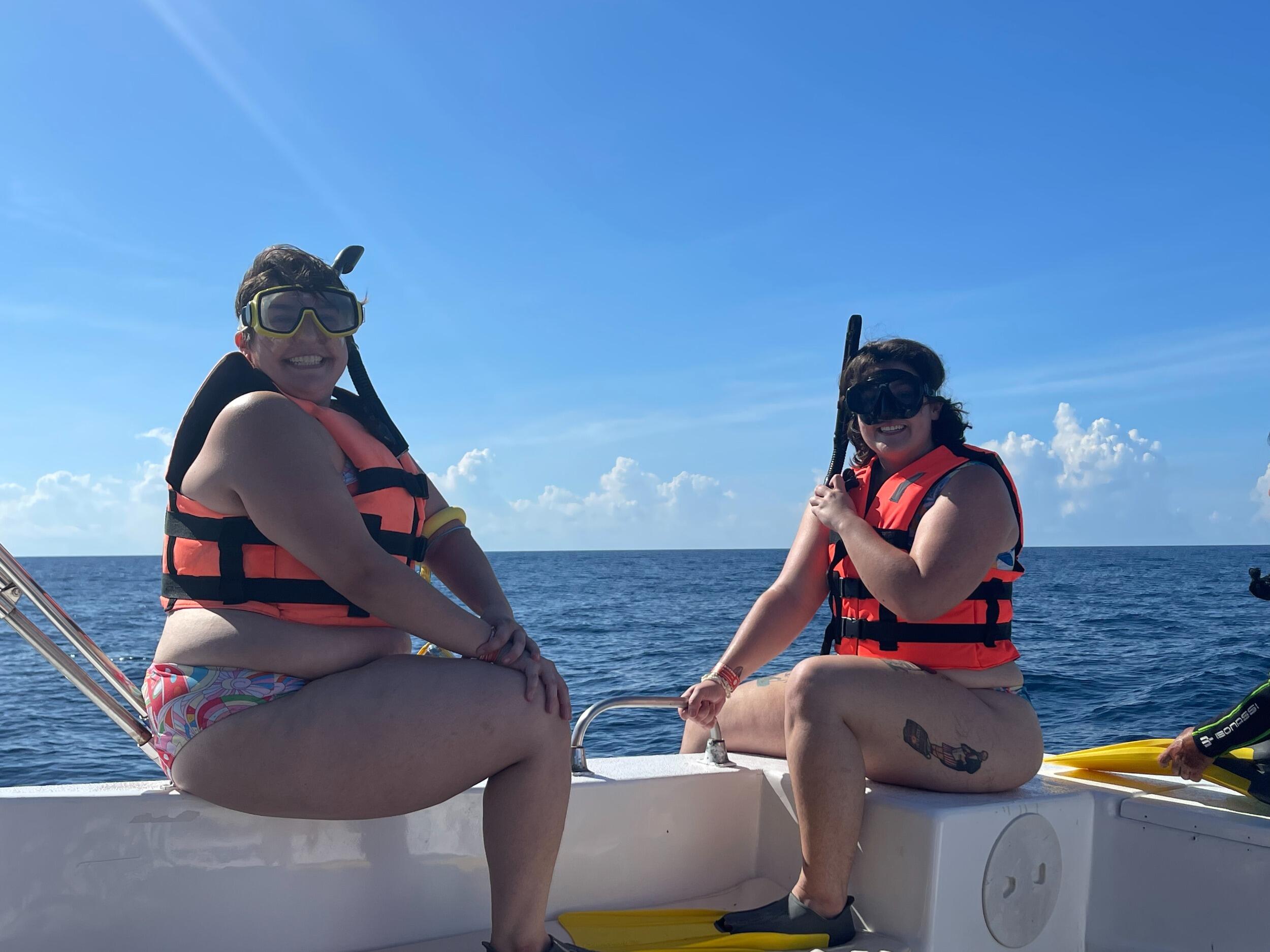 Simone and Ada went to Mexico for Simone's 30th. They went swimming with Whale Sharks. One of Ada's dreams. 