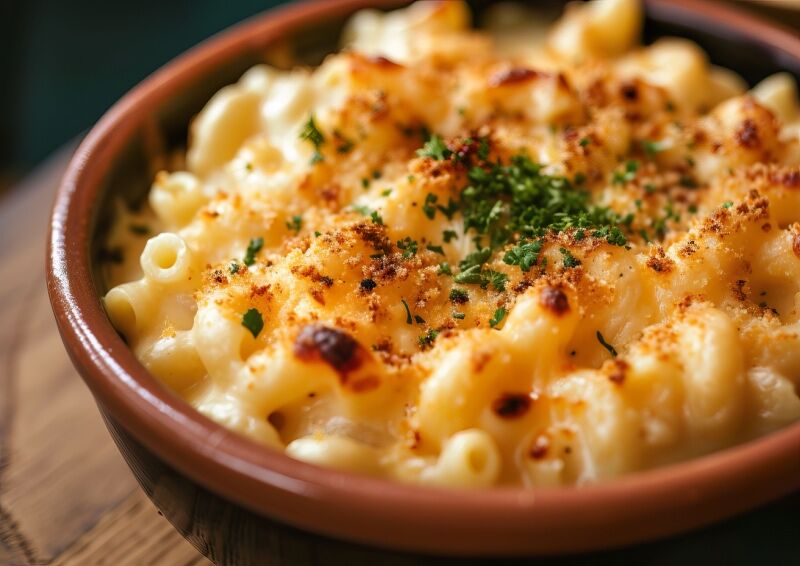 Apres ski party idea - macaroni and cheese