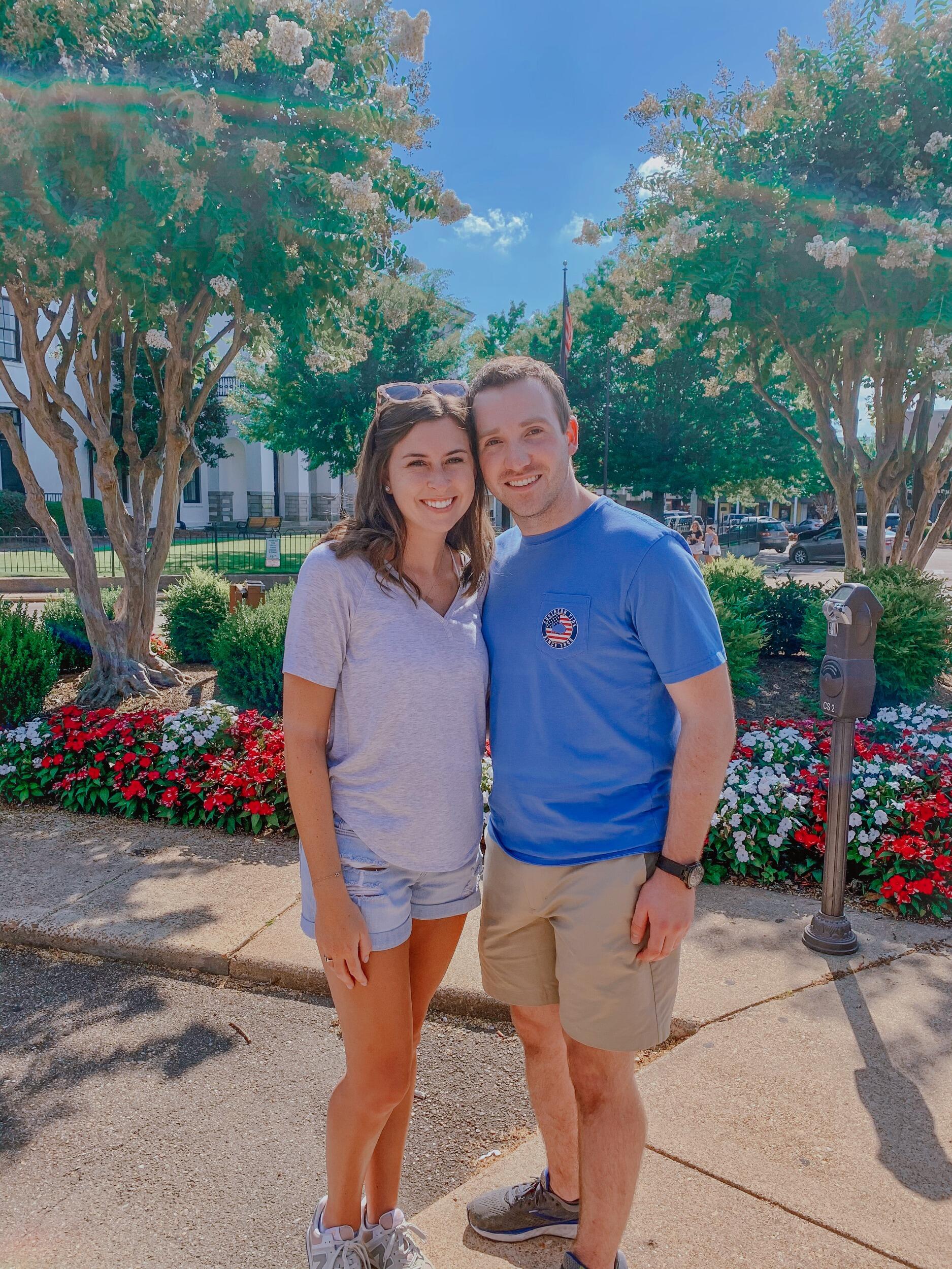 (I promise, there were a few undocumented meetings and a lot of facetimes in between)
Seeing him in Oxford when driving to Georgia - our first (finally) kiss!