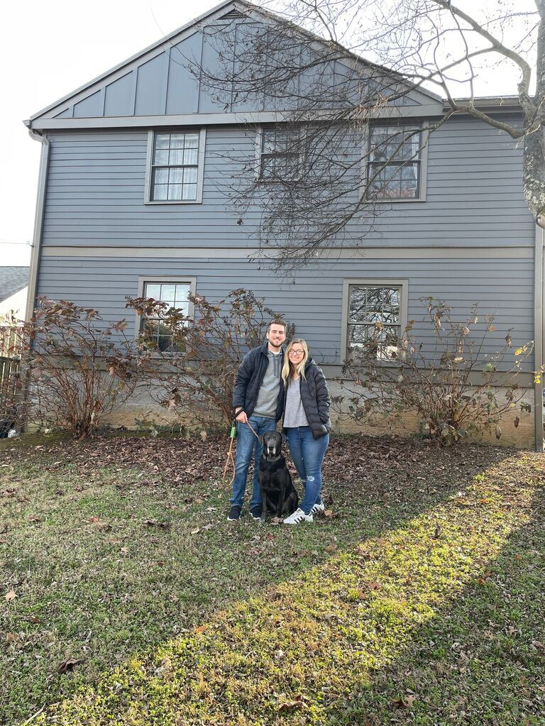 First picture at our new Nashville home with Rocco. 