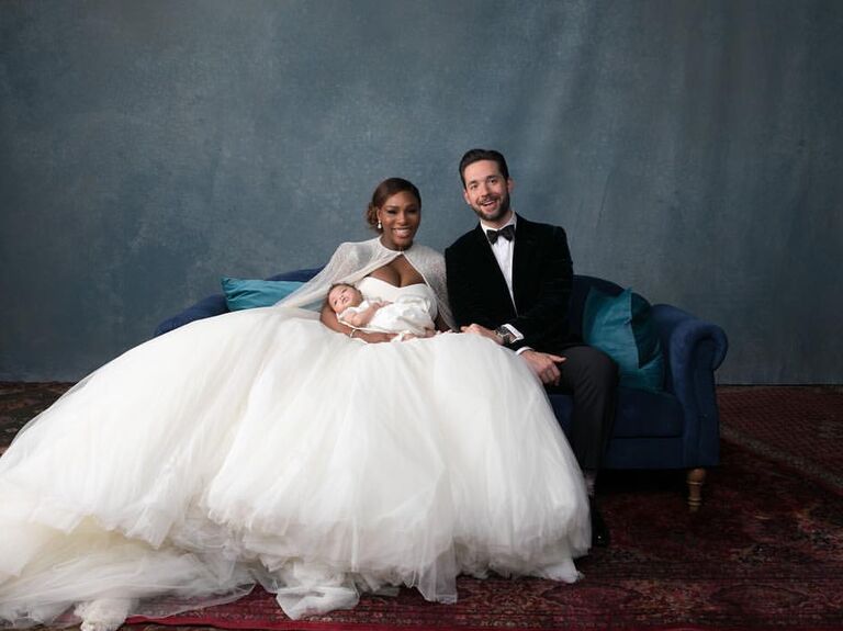 Serena Williams and Alexis Ohanian on their wedding day