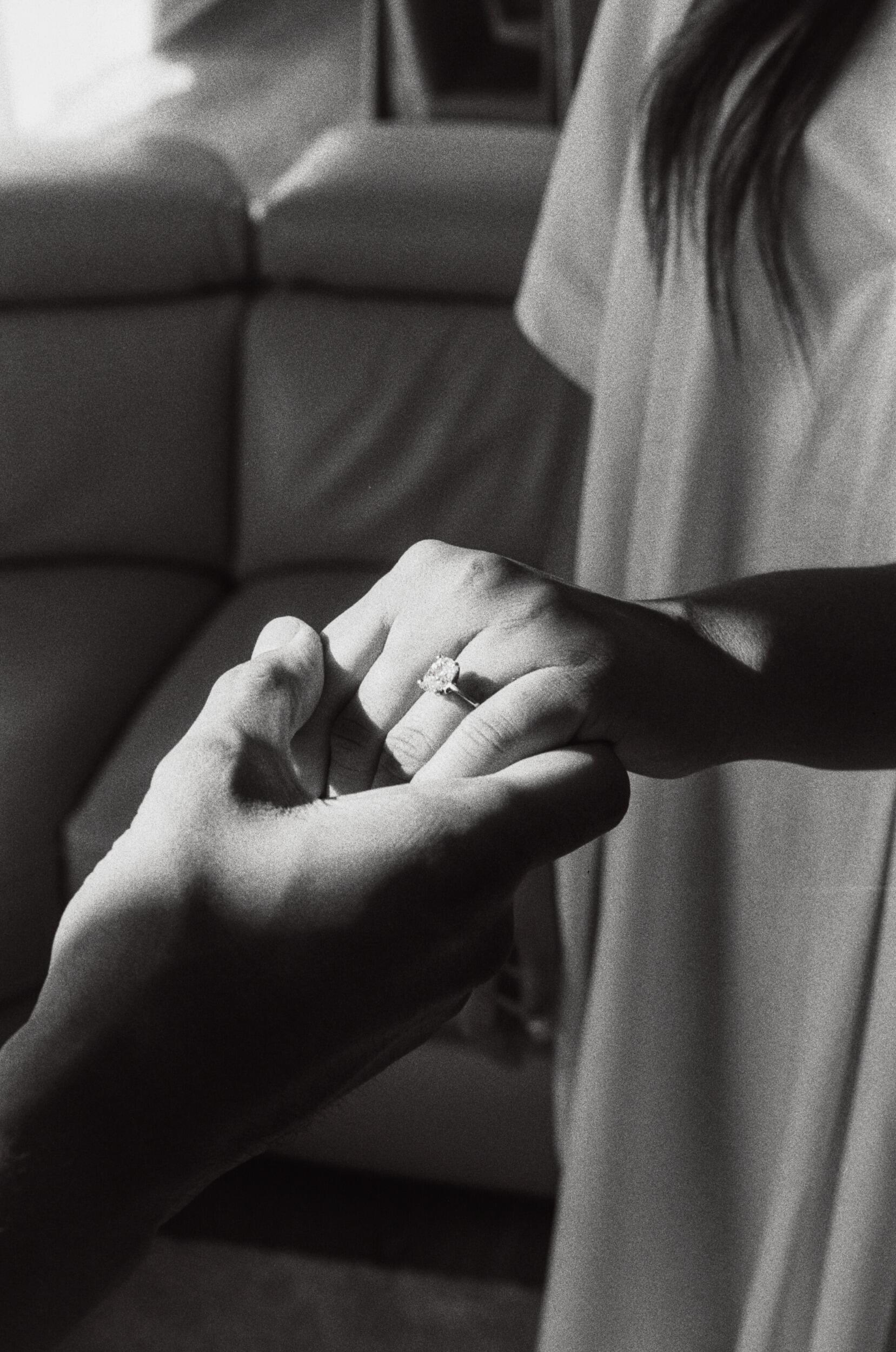 shortly after moving in, he popped the question