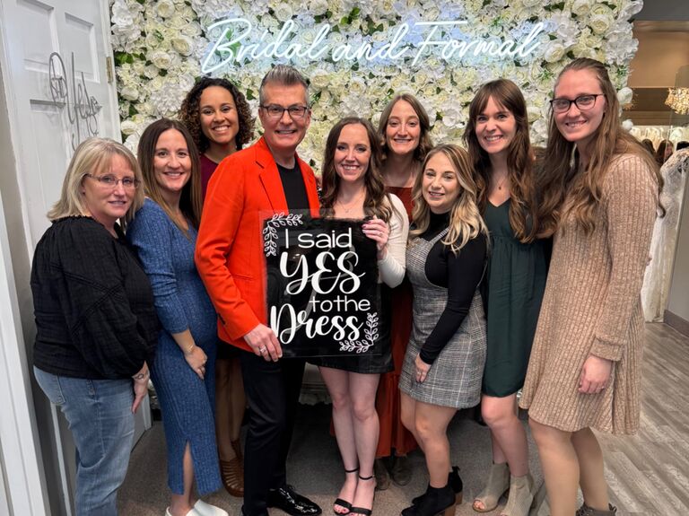 Mikayla says yes to the dress with her Bride Tribe and mom by her side. All thanks to the help of Randy Fenoli from Say Yes to the Dress! 👰🏻‍♀️