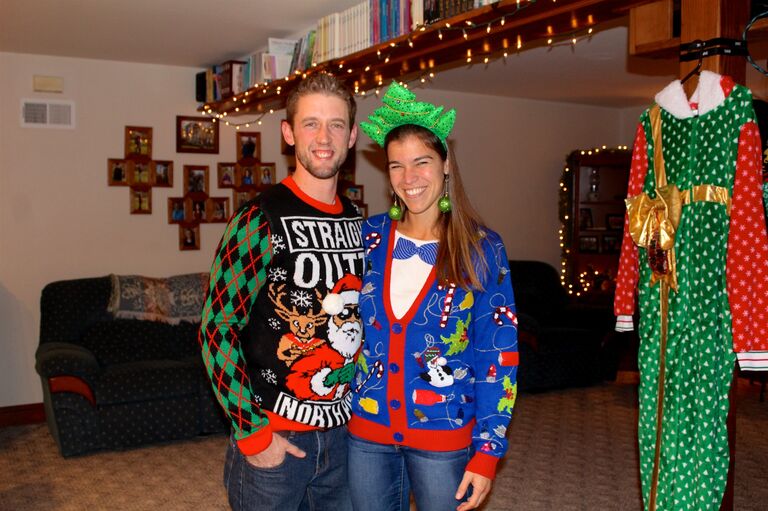 Living life together
Winning the ugly sweater party games