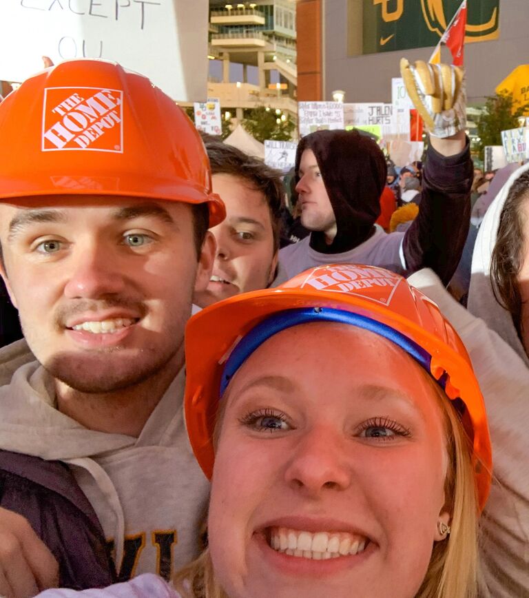 College Game Day was one of our first memories together! We made it on TV!
