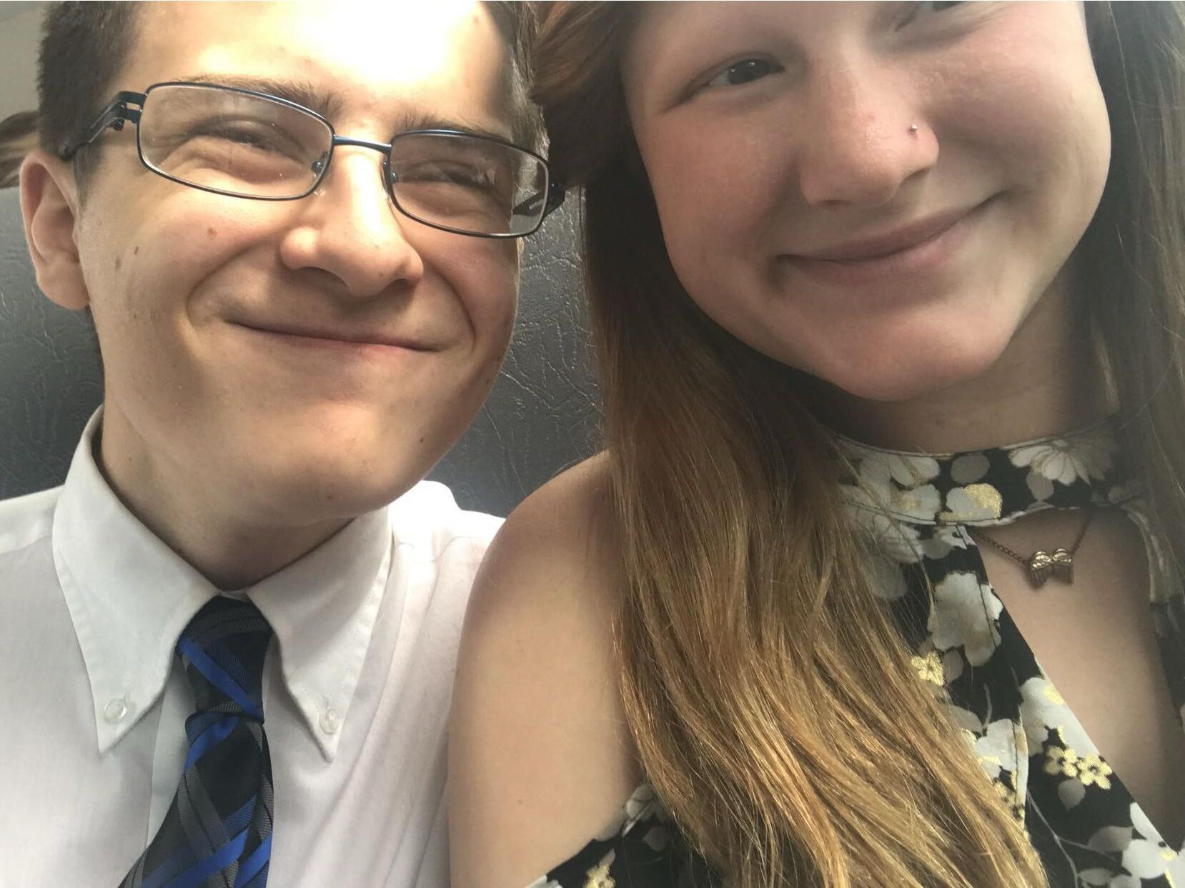 On the way to High School Graduation! Class of 2018, Go Mustangs!