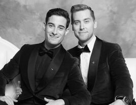 Lance Bass and Michael Turchin on their wedding day