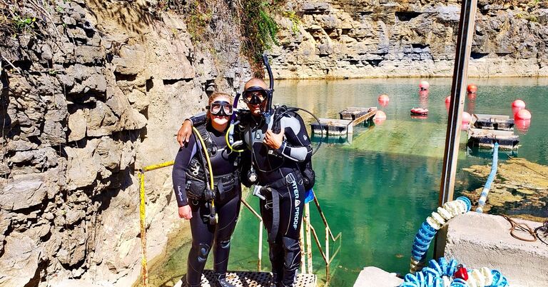 The adventure didn't stop and they learned to squeeze as much as they could into weekend visits. They even got scuba certified!