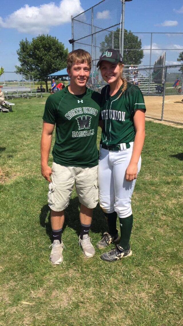 Our first picture together at the Iowa Girls High School State Softball Tournament🥎