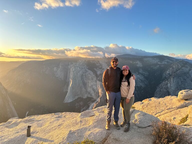 Parthav’s love of hiking and nature paired with Vashti’s spontaneity has led them to begin their journey towards visiting all the National parks! 

Pictured here: Yosemite National Park