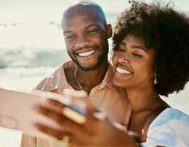 Couple taking selfie 