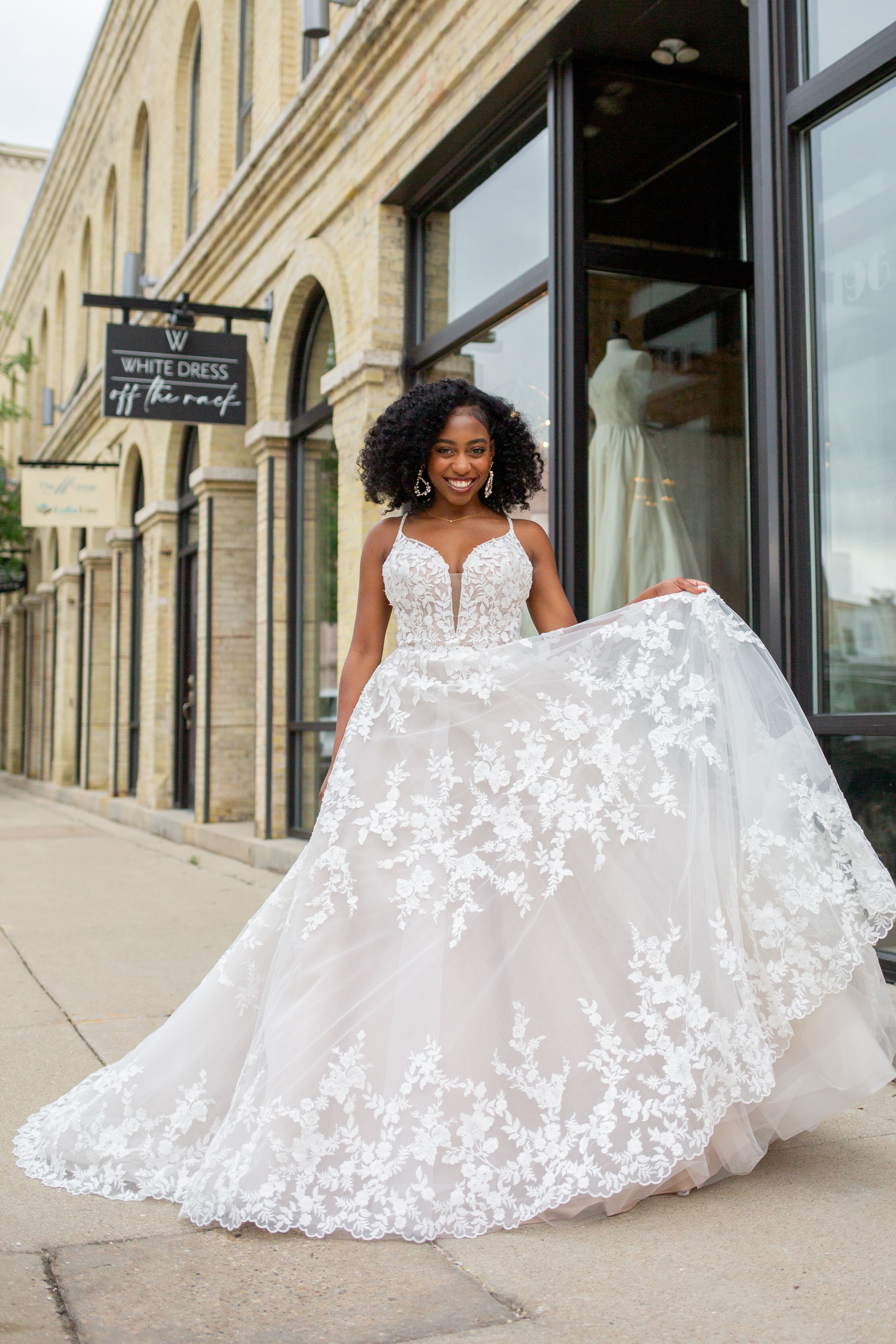 White Dress Off the Rack Bridal Salons The Knot