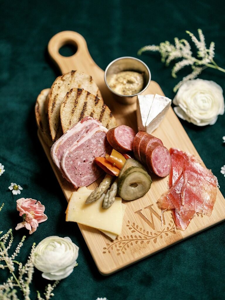 An elegant charcuterie board for your outdoor vineyard wedding