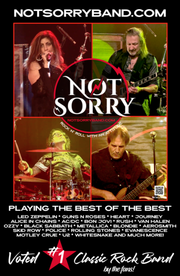 Not Sorry - Classic Rock Band - Danbury, CT - Hero Main