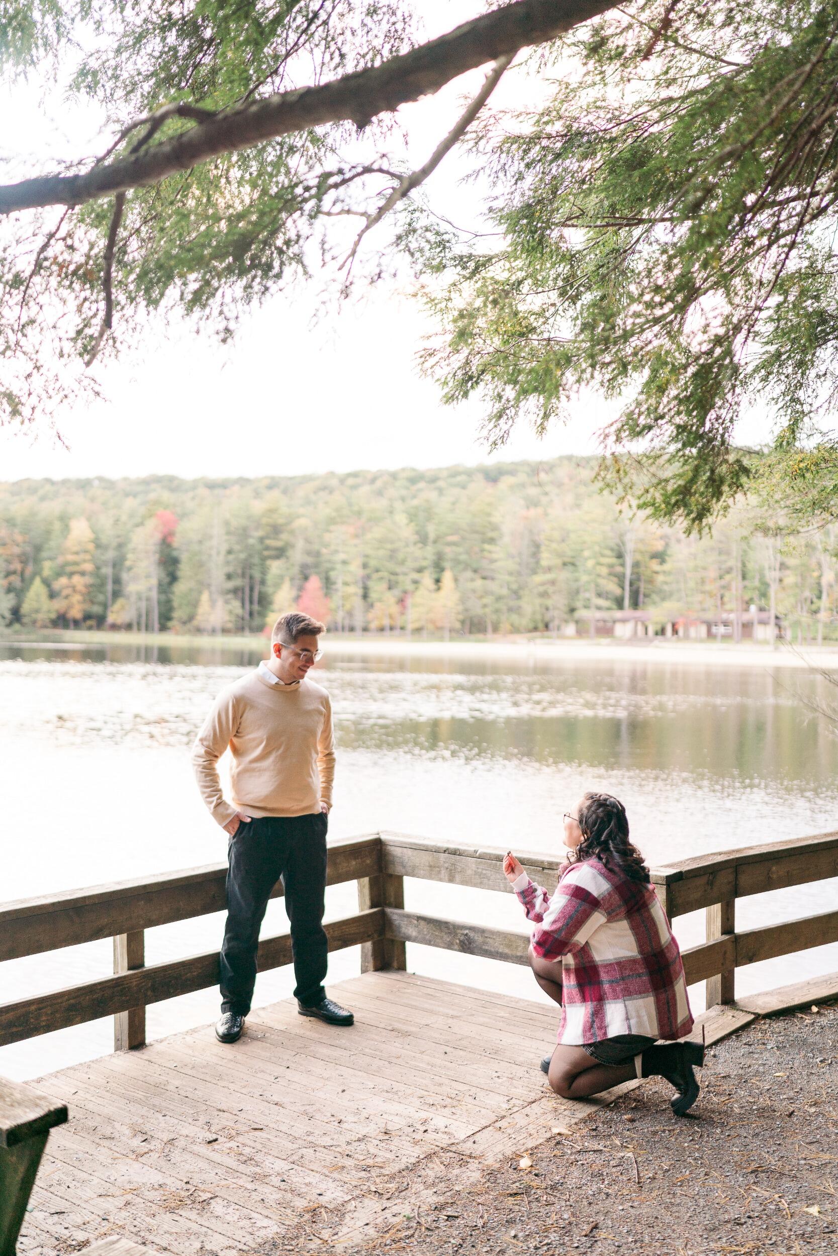 Lexie proposed to Nick during their engagement session. 