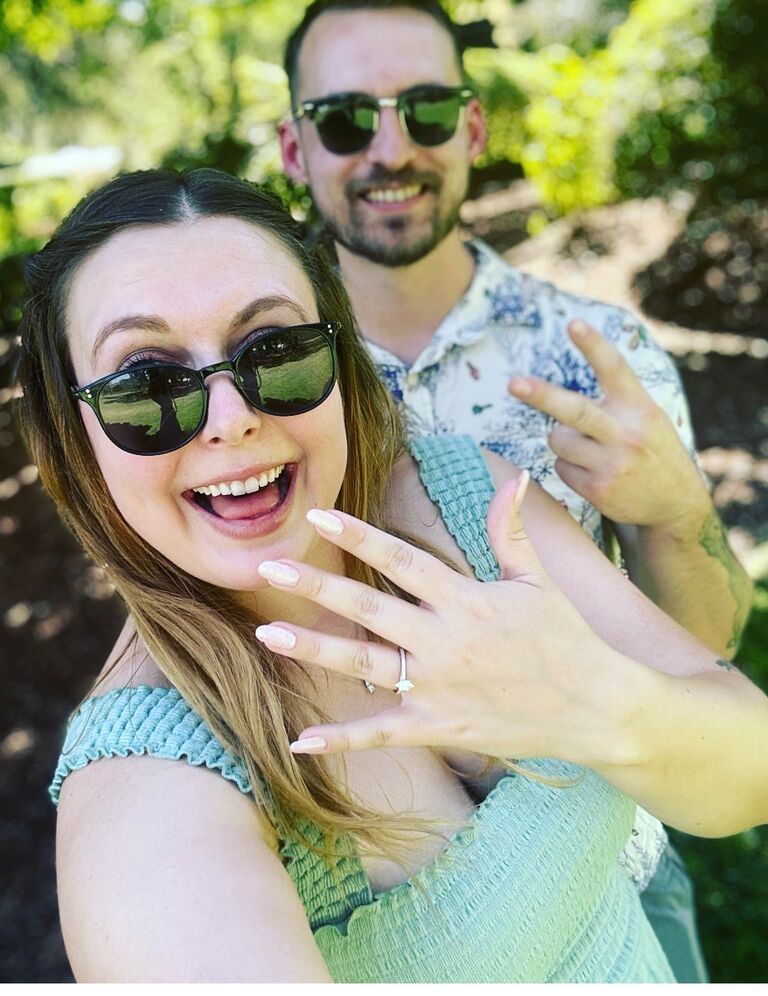 One of my favorite pictures of how excited we were to be engaged! A weekend to never forget. 