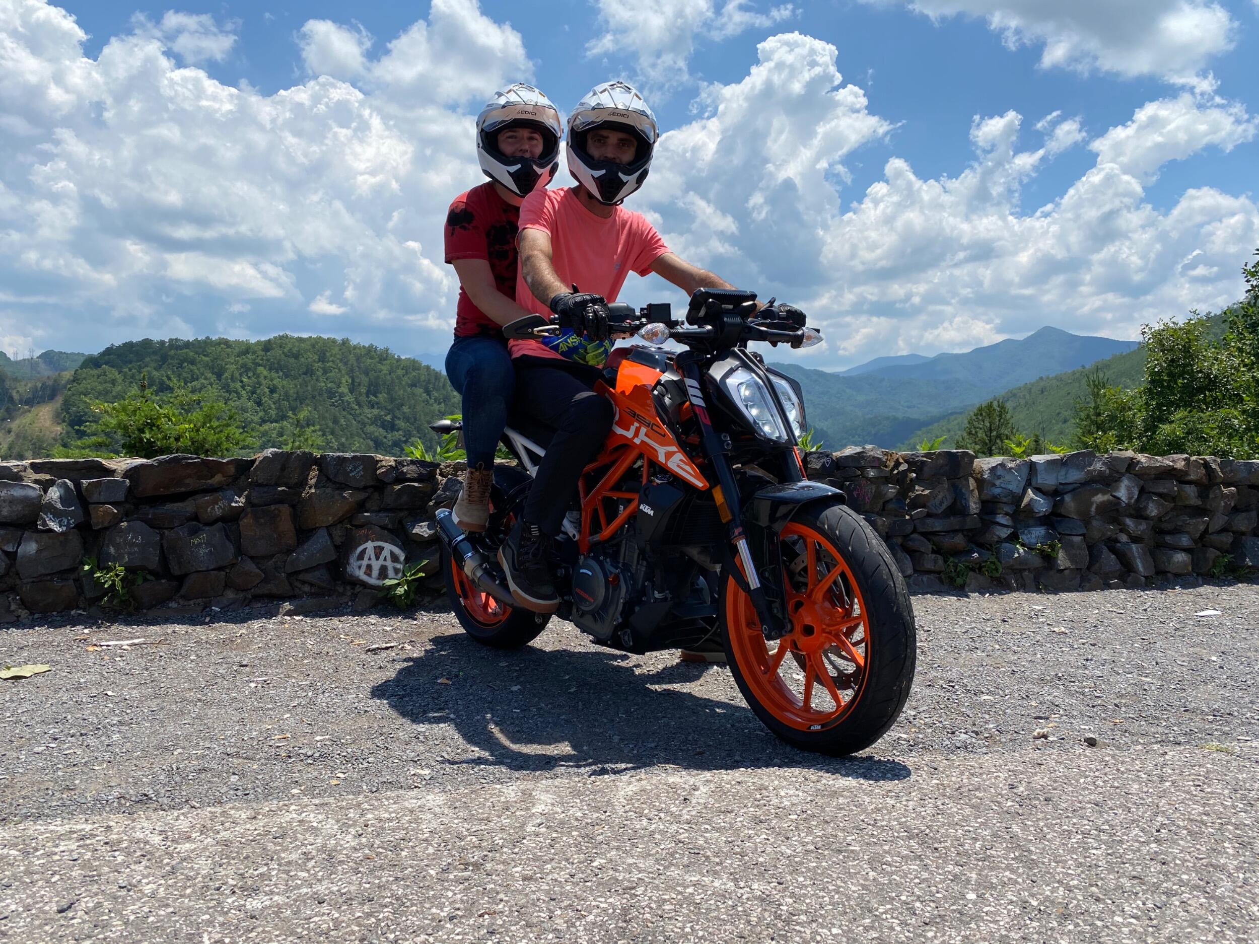 Motorcycle riding in western North Carolina