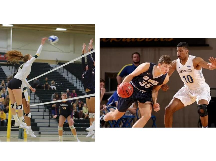This is when Sierra and Mitchell first met. Both played sports for rival schools in the Black Hills (Sierra BHSU, Mitchell SDSM&T) but didn't start dating until 2021, after Mitchell grad transferred to UND
