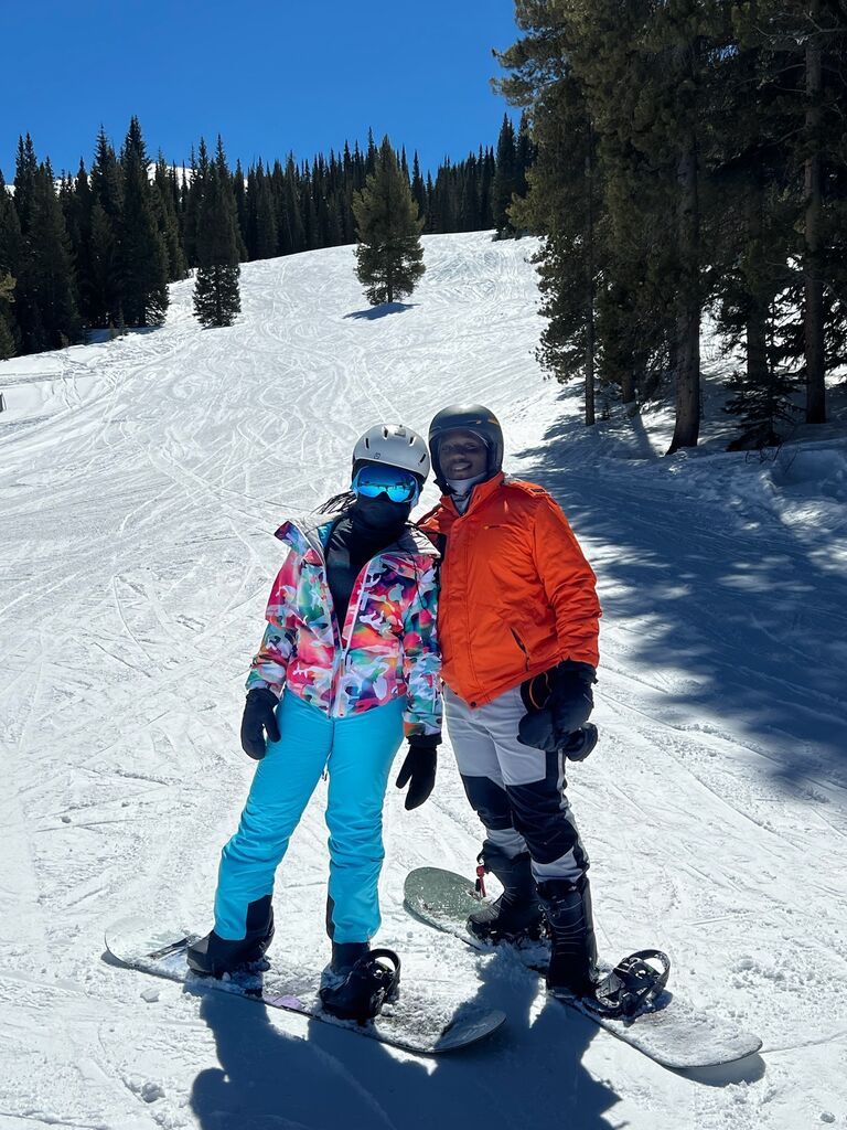 Their first ski/snowboarding trip to Colorado! 