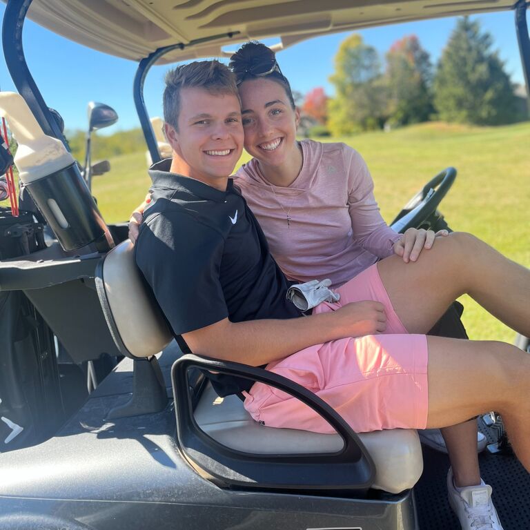 The second time Nathan and Hope golfed together since the Saturday after their painting pick-a-date.