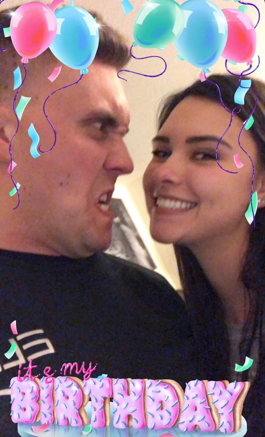 On Hunter's 24th birthday they take their first picture together. 