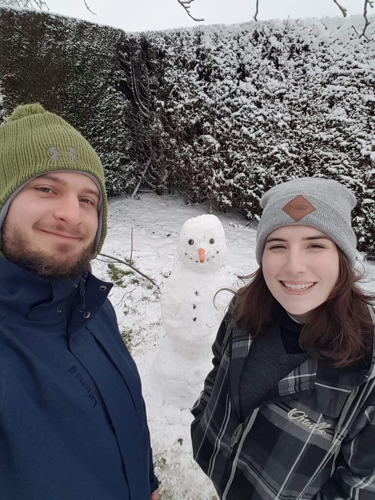 Snow Day in Moemoe's Backyard (Hendrik's Paternal Grandmother) @ Merchtem, Belgium - 7 years Together