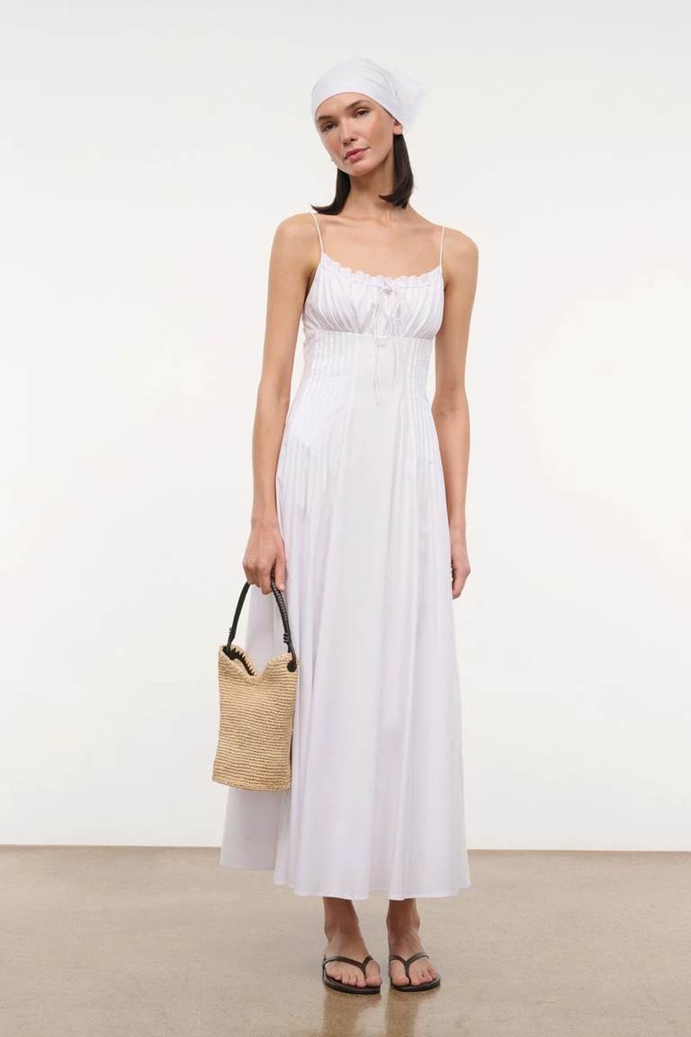 Staud white sundress