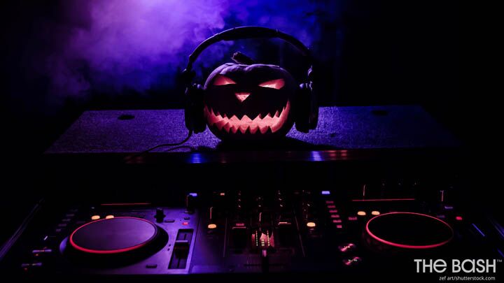 Halloween Zoom Background - Pumpkin DJ
