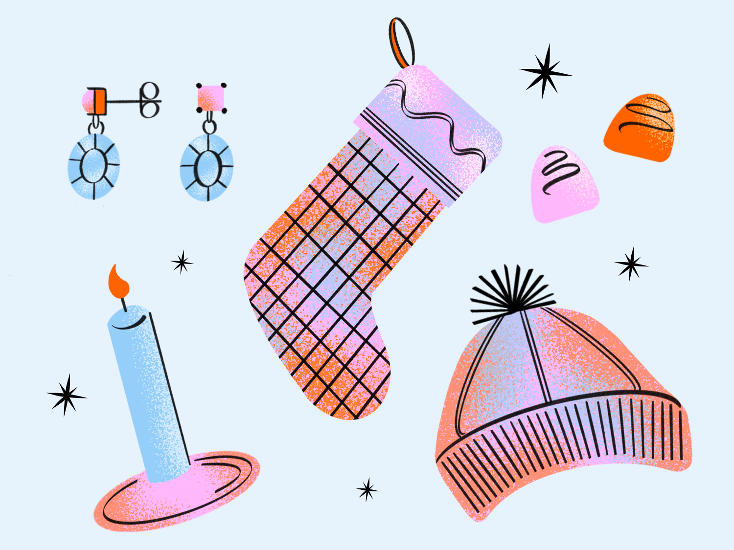 Festive gift illustration