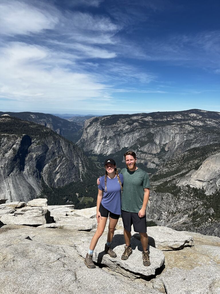 After about 8.5 miles, we made it to the top! Yosemite, CA.