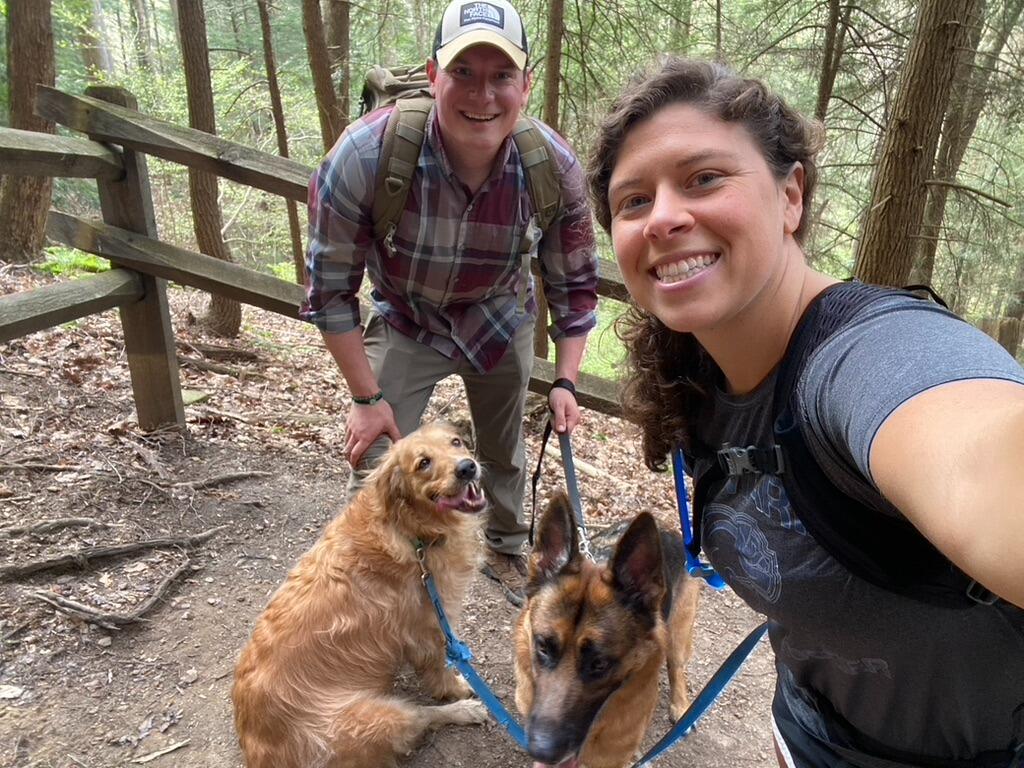 Hiking with the pups