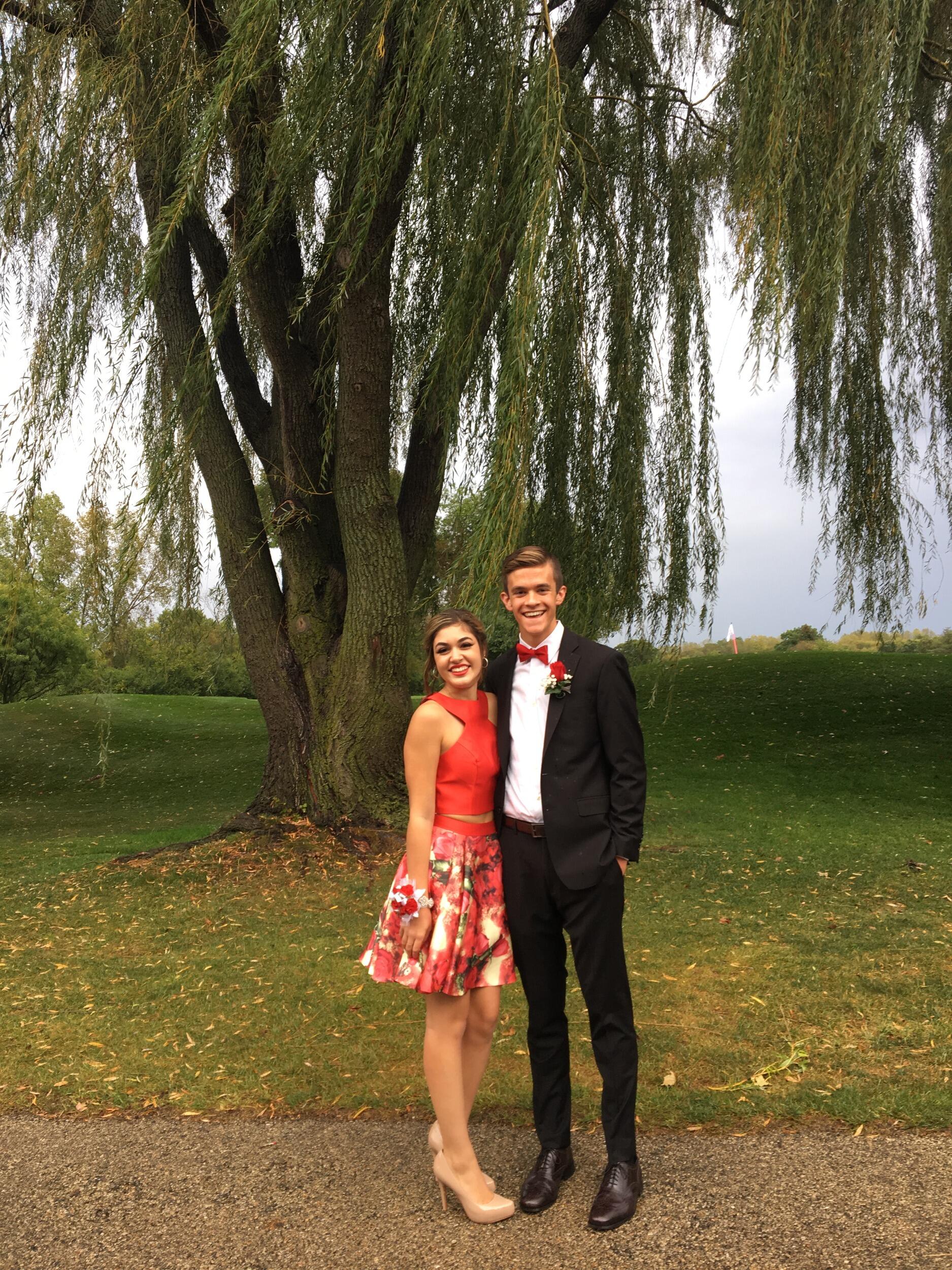 They date through two years of high school...