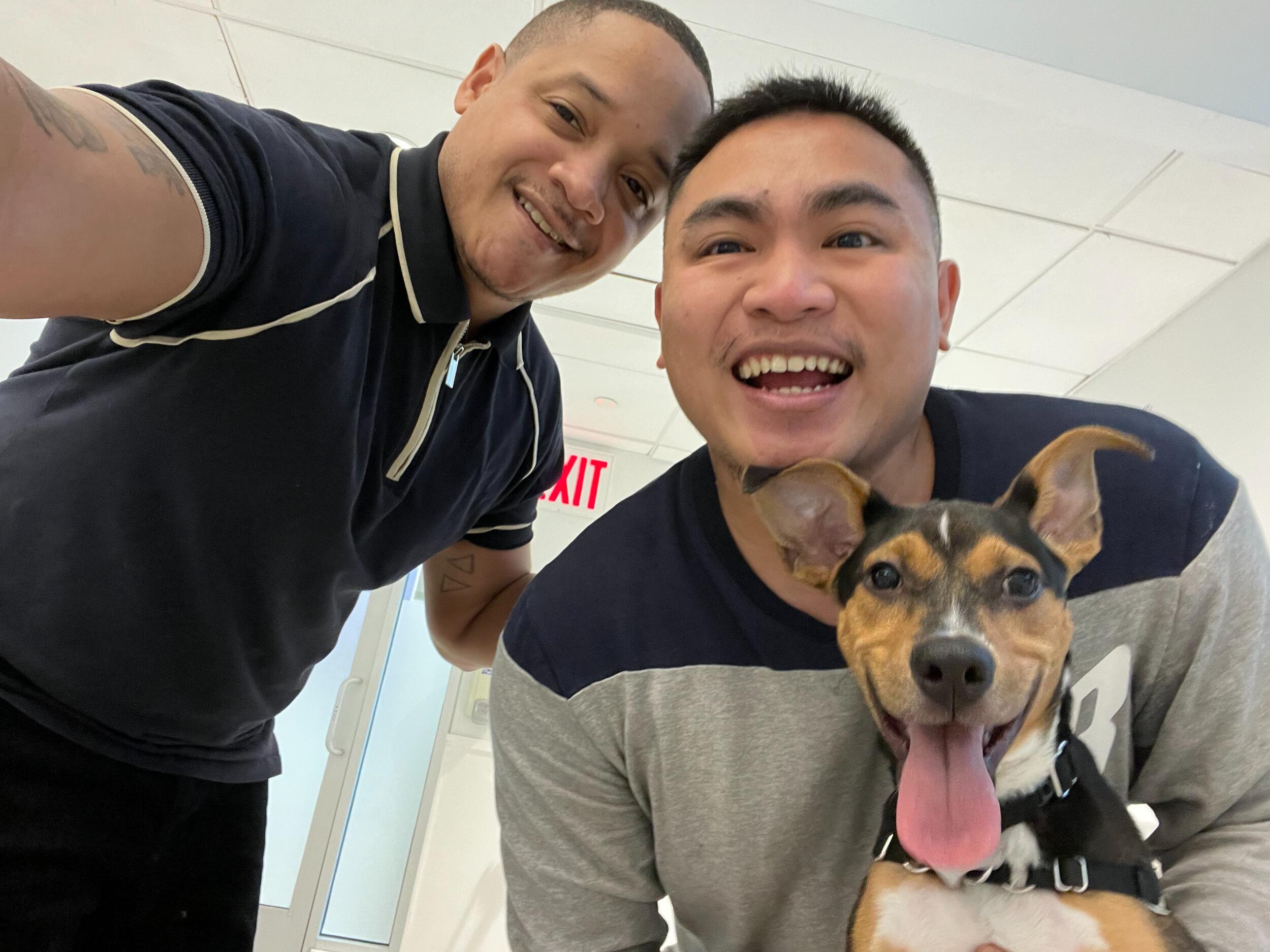 JR & Marcus added a +1 to their family by adopting Django from Animal Haven in Soho, New York. He was only 3 months old when they got him.