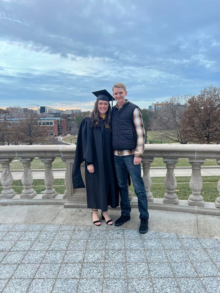 Abbie's accomplishment of finishing grad school was made even better by Joe's amazing support.