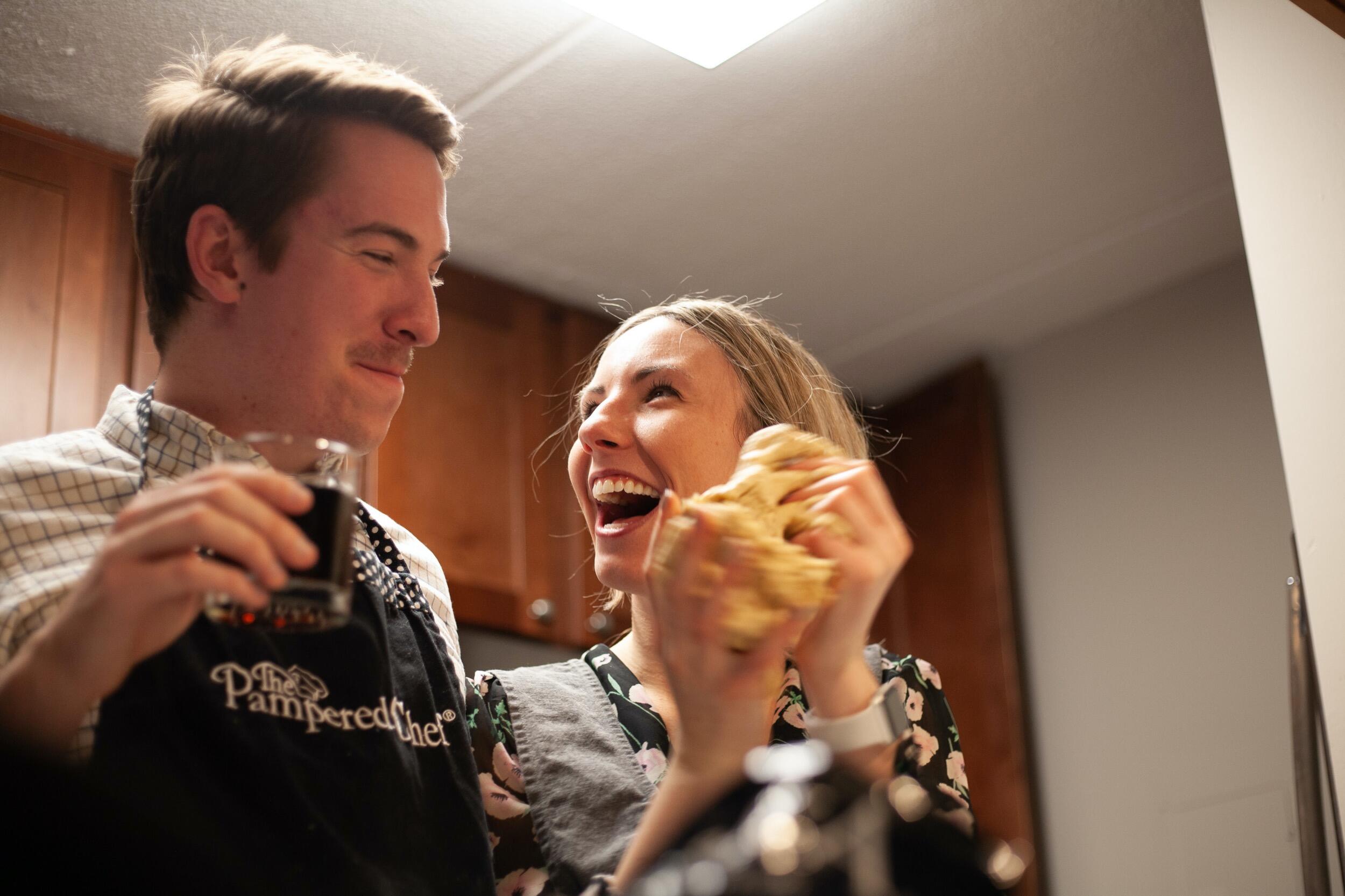 One of our many cooking dates.