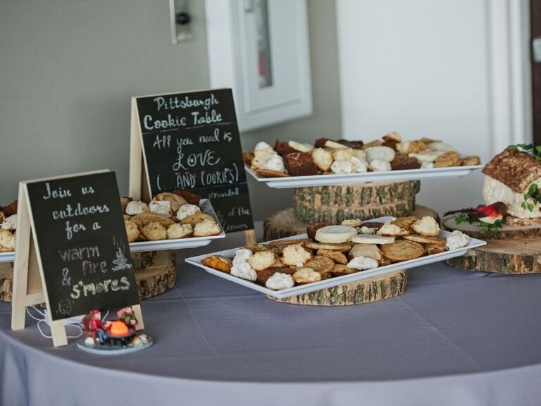 Pittsburgh cookie table at wedding