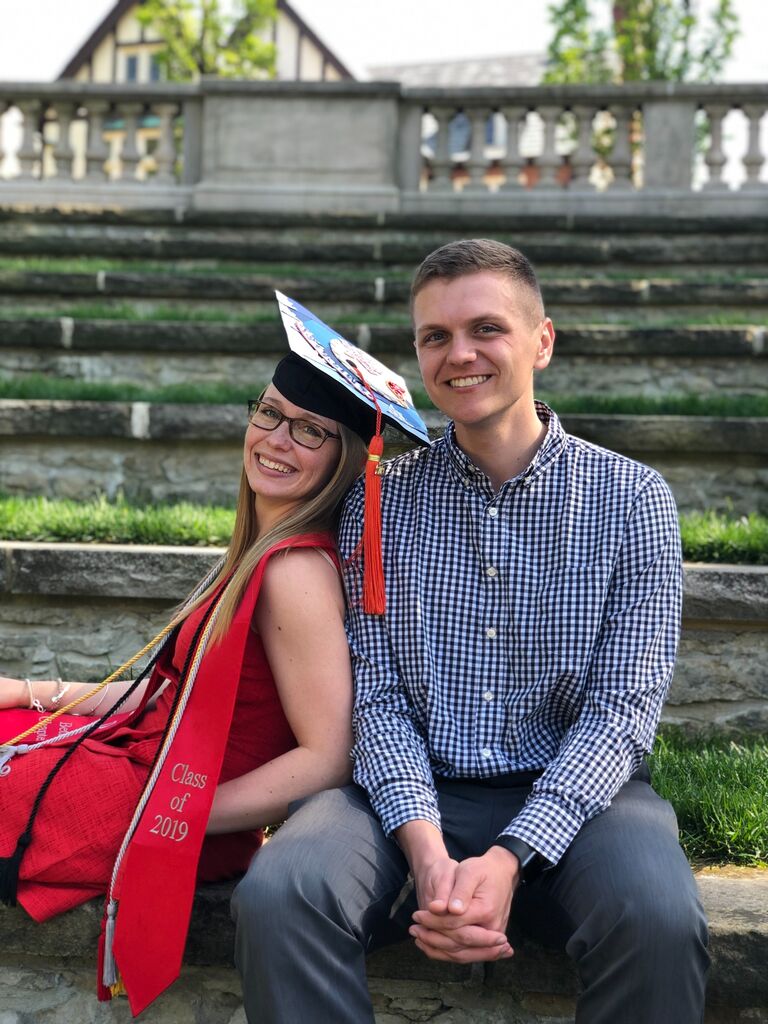 Alison graduated with Ben by her side.