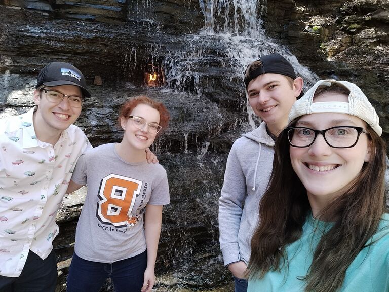 Meeting Dominic's girlfriend Mary Kate at eternal flame falls