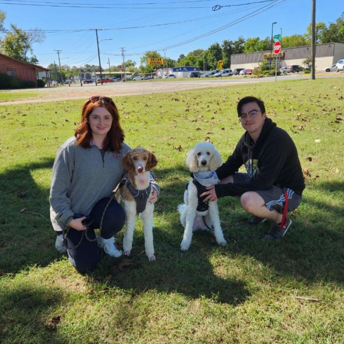 We adopted our second dog together, Vegas. She was the perfect addition to our family and an instant best friend for Lyra. We all love to go camping and hiking together in Northwest Arkansas. 