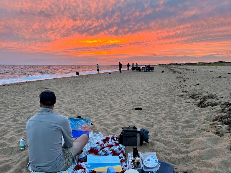 Herring Cove Beach painting session.