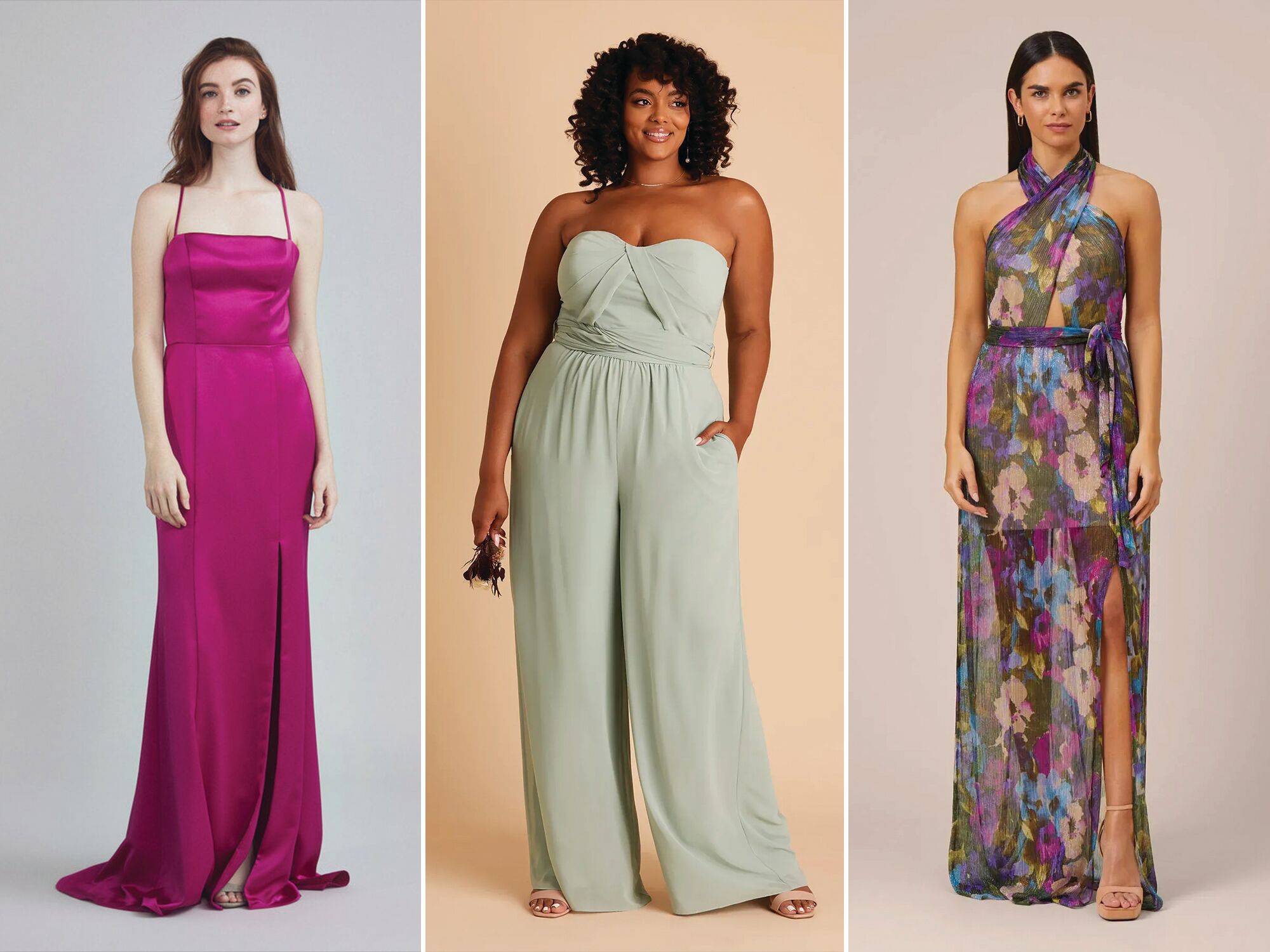 Three bridesmaid dresses for garden weddings